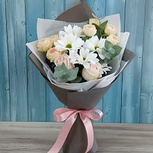 Букет цветов из:  Хризантемы и Розы #REPLACE_PRED# Спасске Кемеровской области