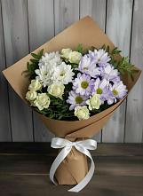 Букет цветов из:  Хризантемы и Розы #REPLACE_PRED# Спасске Кемеровской области