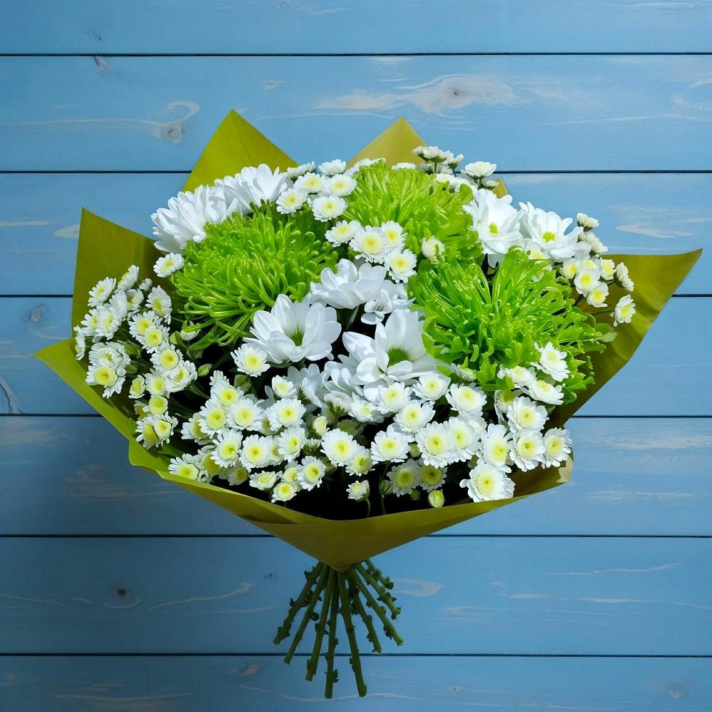 Букет цветов из: Хризантемы в Спасске Кемеровской области
