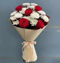 Букет цветов из:  Розы и Хризантемы #REPLACE_PRED# Спасске Кемеровской области