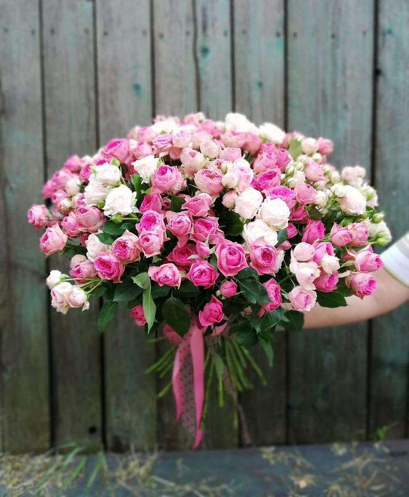 Букет Розовые кустовые розы Натали и Лав Лидия в Спасске Кемеровской области