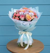 Букет цветов из:  Хризантемы и Розы #REPLACE_PRED# Спасске Кемеровской области