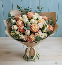 Букет цветов из:  Альстромерии и Розы #REPLACE_PRED# Спасске Кемеровской области
